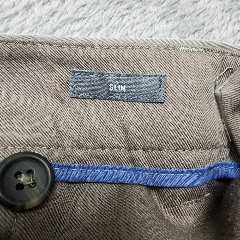 Bonobos Men’s Friday Pants Size 35x30 Gray Slim Fit Chino Style 100% Cotton